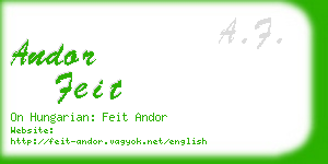 andor feit business card